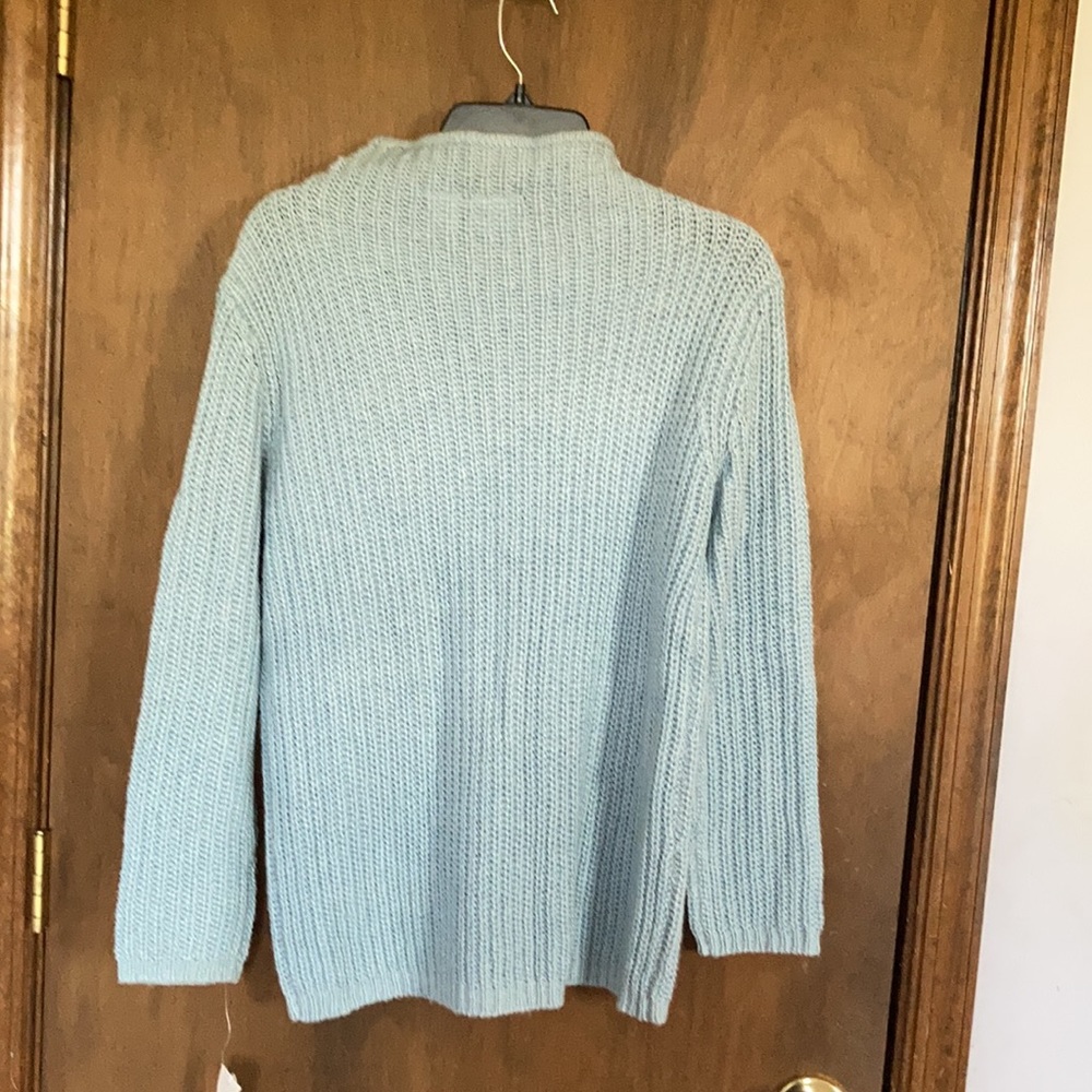 Y2K Vintage pastel blue pullover sweater 6% wool 5% mohair - Picture 16 of 17